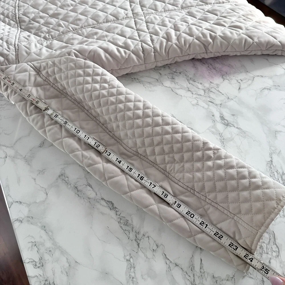 Laundry by Shelli Segal Cream Quilted Hooded Mid-Length Jacket Women's Size XL